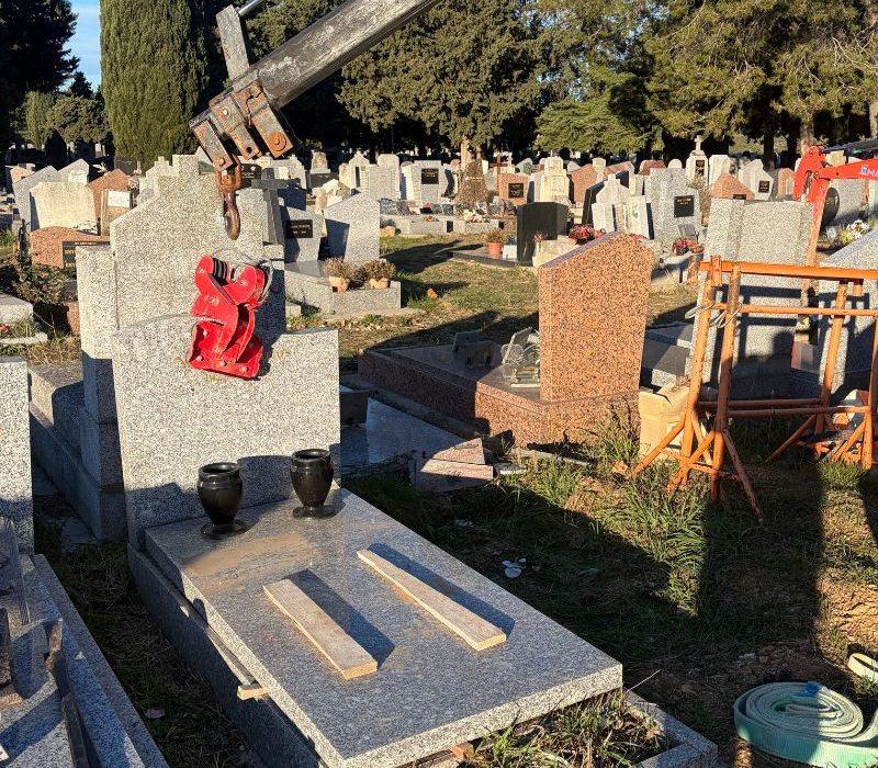 Démontage du monument